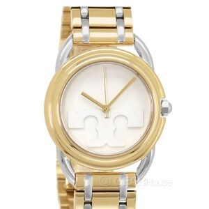 Tory Burch The Miller
Womens Watch, White Logo Dial, Two-Tone Steel , TBW7222,